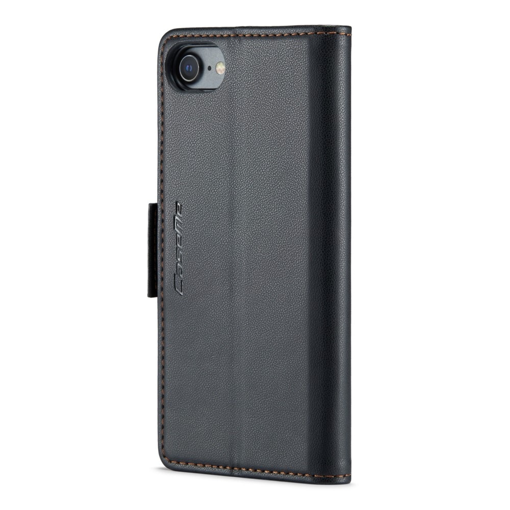 RFID-geschützte Slim Portemonnaie-Hülle iPhone SE (2020) schwarz