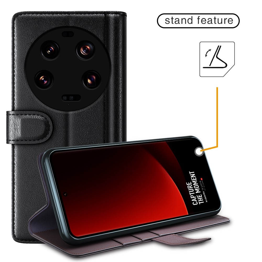 Xiaomi 13 Ultra Echtlederhülle Schwarz
