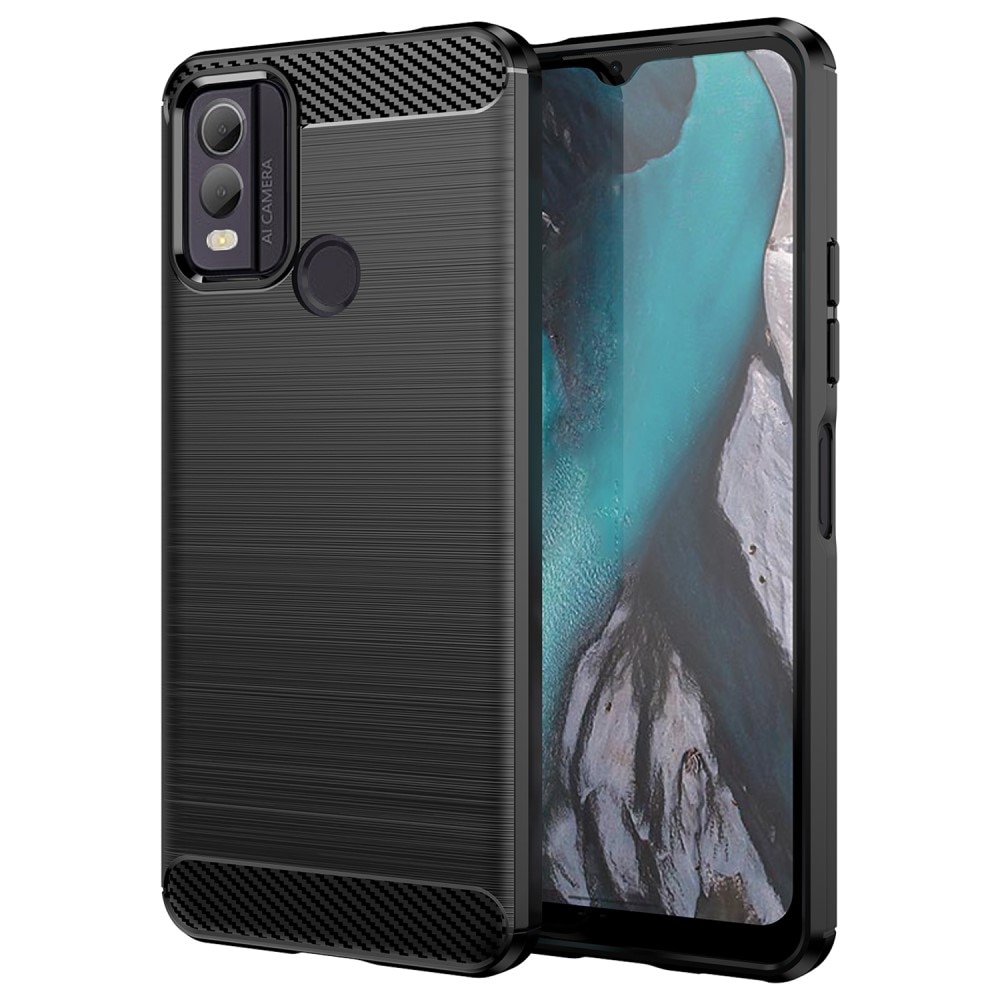  Nokia C22 Hülle TPU Brushed Schwarz