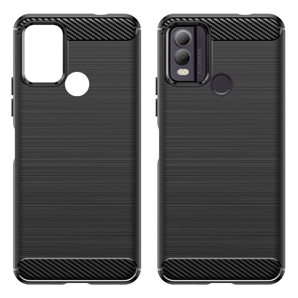  Nokia C22 Hülle TPU Brushed Schwarz