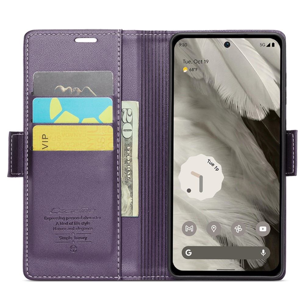 RFID-geschützte Slim Portemonnaie-Hülle Google Pixel 8 lila