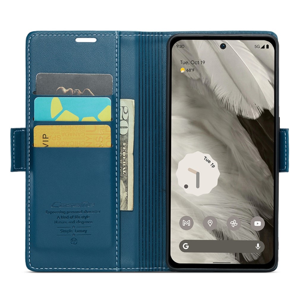 RFID-geschützte Slim Portemonnaie-Hülle Google Pixel 8 blau