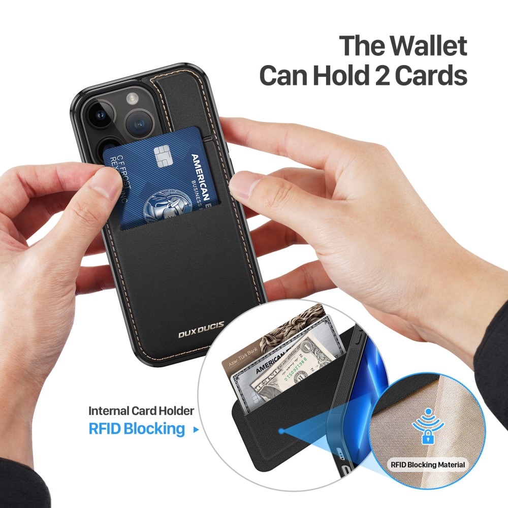 Rafi Series RFID MagSafe Wallet Stand Case iPhone 13 Pro schwarz