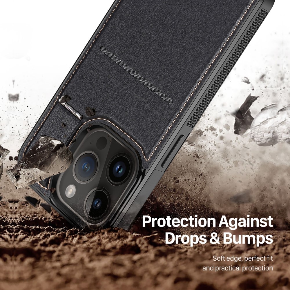 Rafi Series RFID MagSafe Wallet Stand Case iPhone 14 Pro schwarz