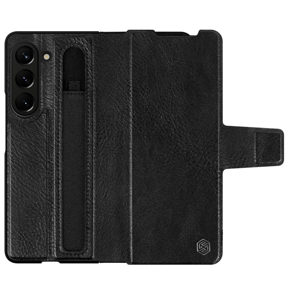 Leather Case with Pen Slot Samsung Galaxy Z Fold 5 schwarz