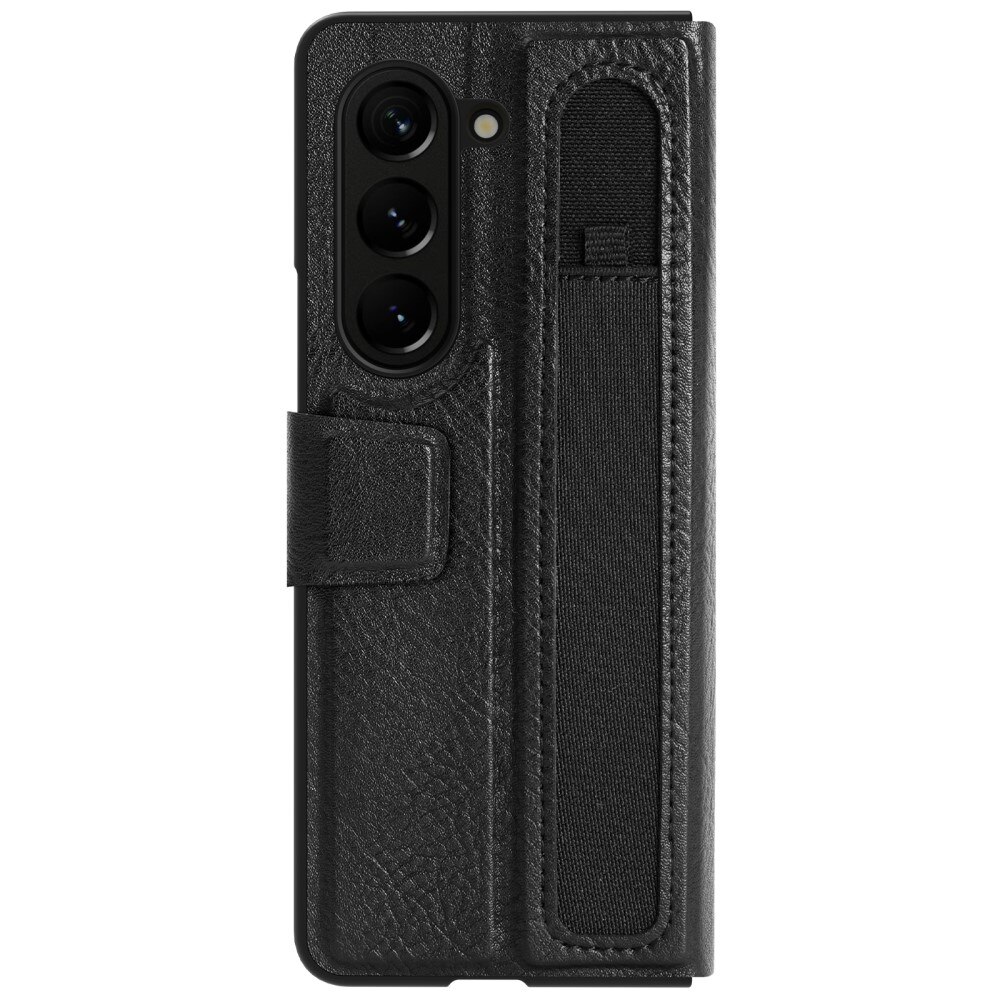 Leather Case with Pen Slot Samsung Galaxy Z Fold 5 schwarz