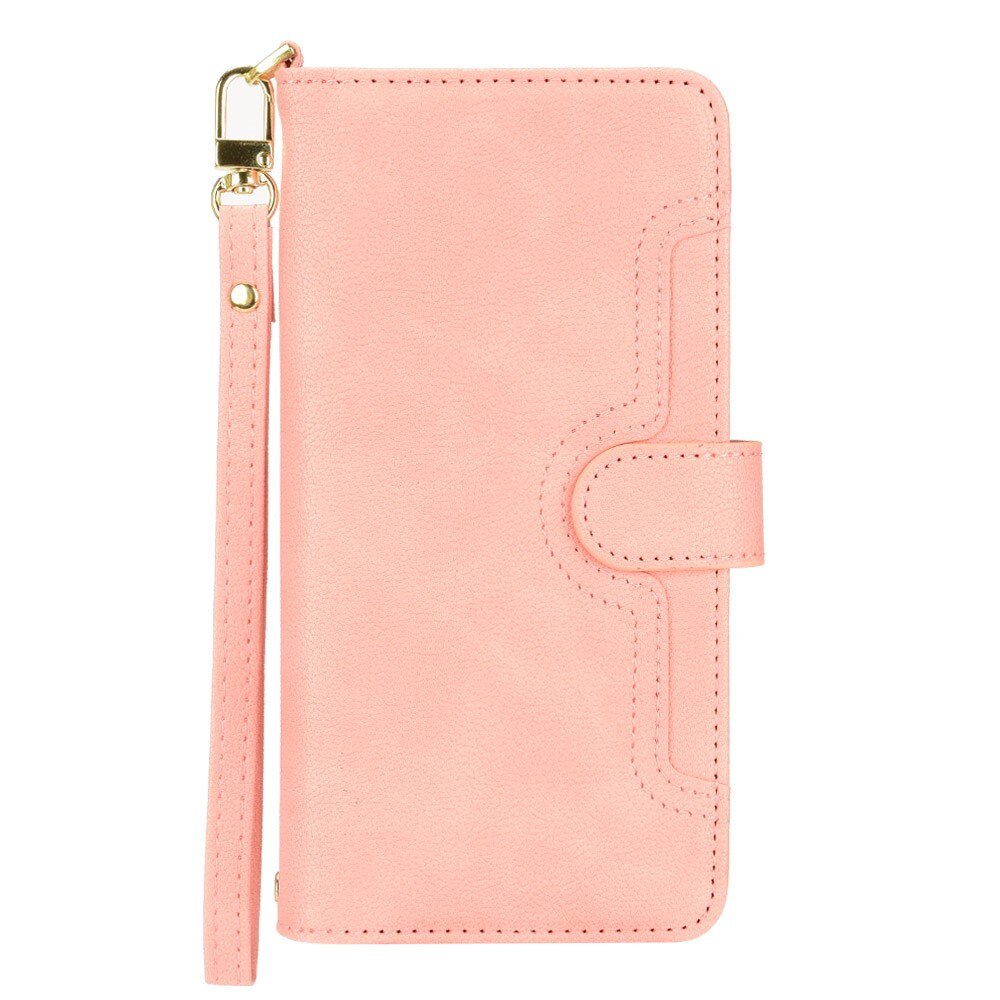 Sony Xperia 10 V Zipper Multi Lederhülle Multi-slot rosa