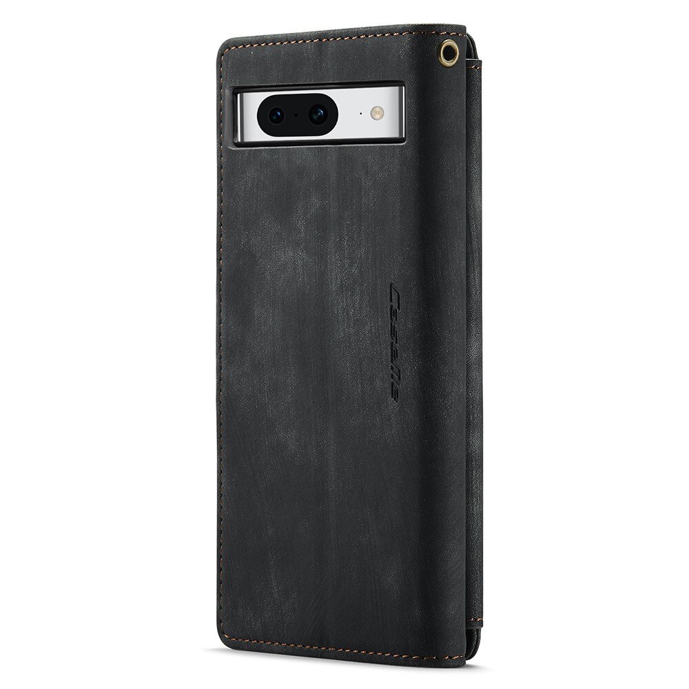 Zipper Portemonnaie-Hülle Google Pixel 8 Schwarz
