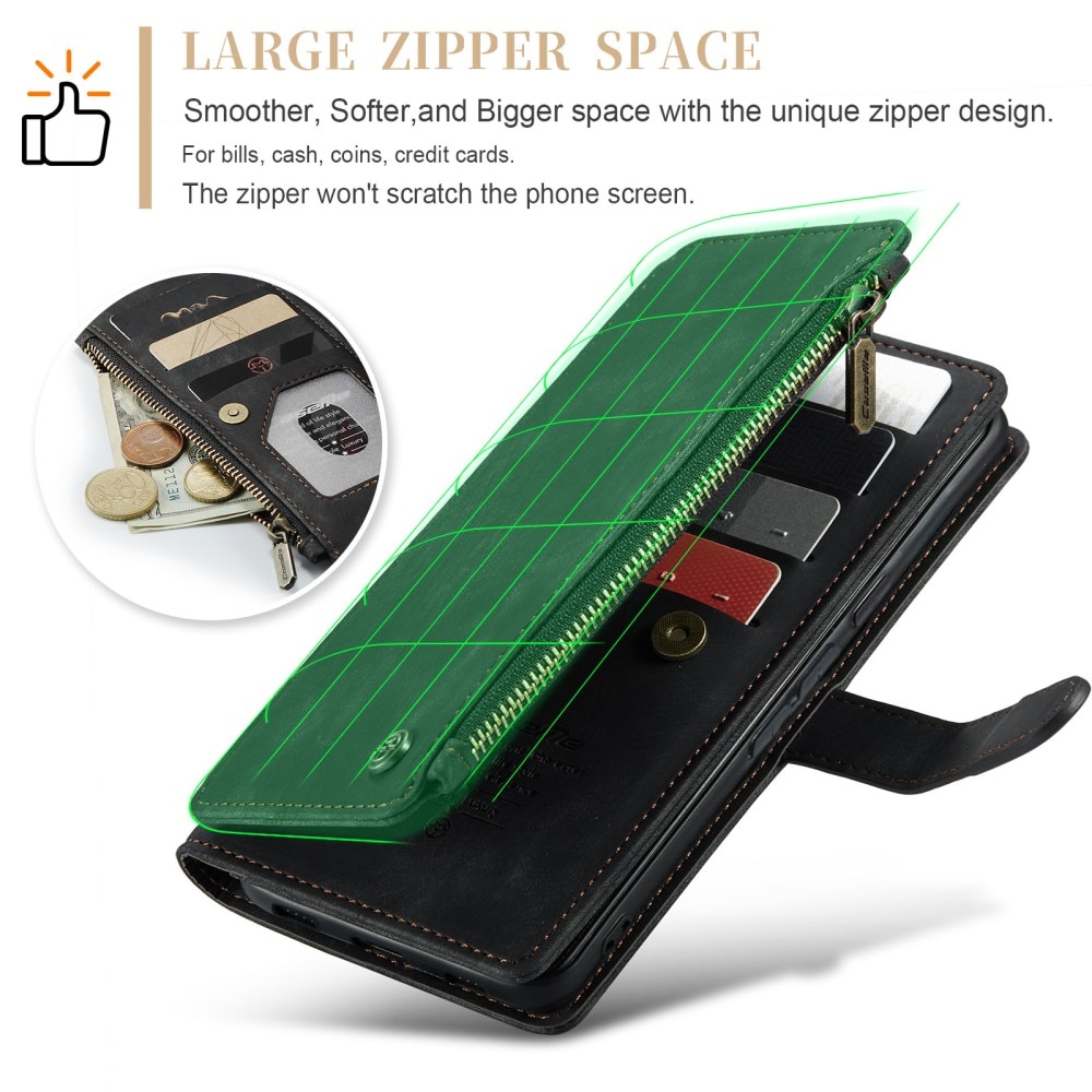 Zipper Portemonnaie-Hülle Google Pixel 8 Schwarz