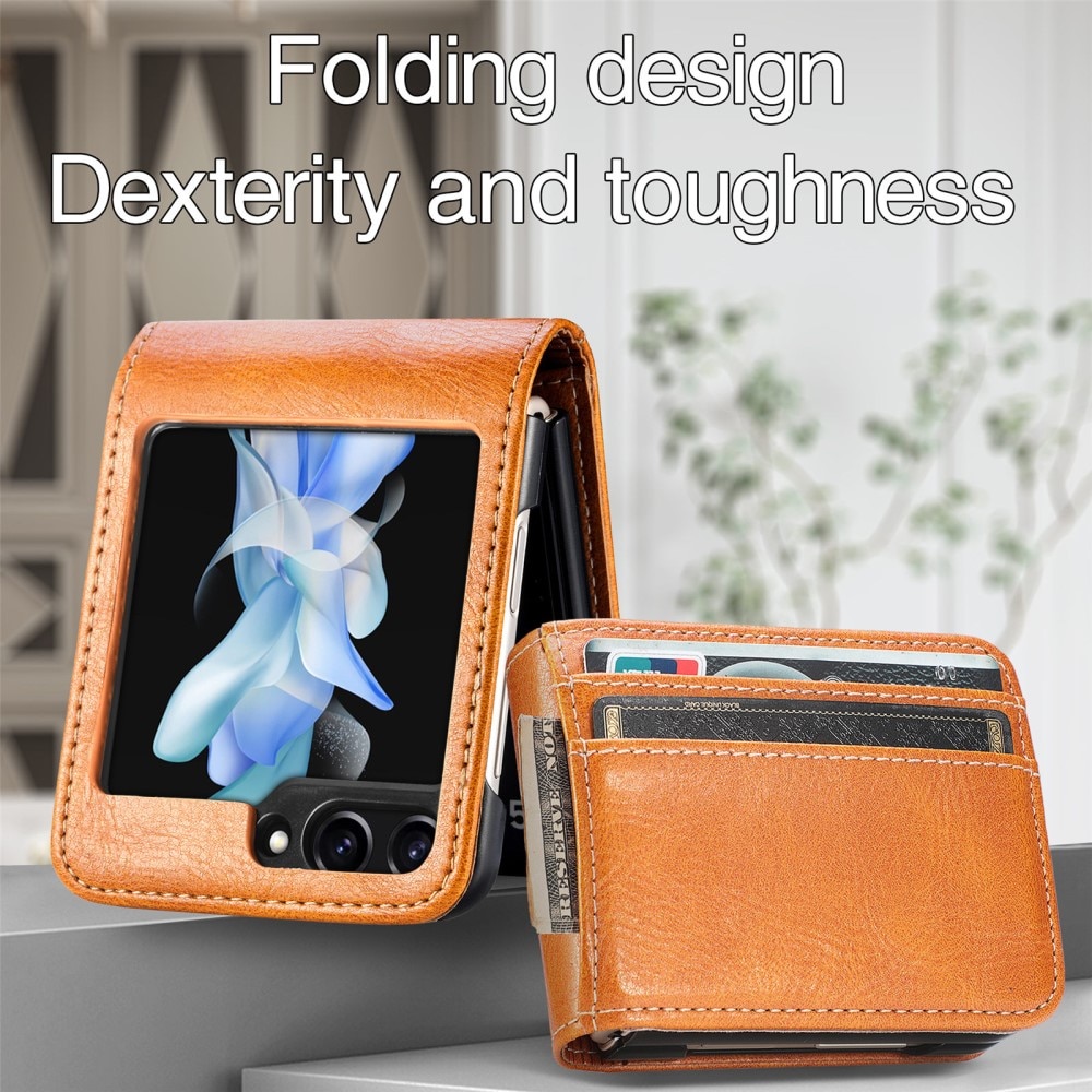 Samsung Galaxy Z Flip 5 Handytasche cognac