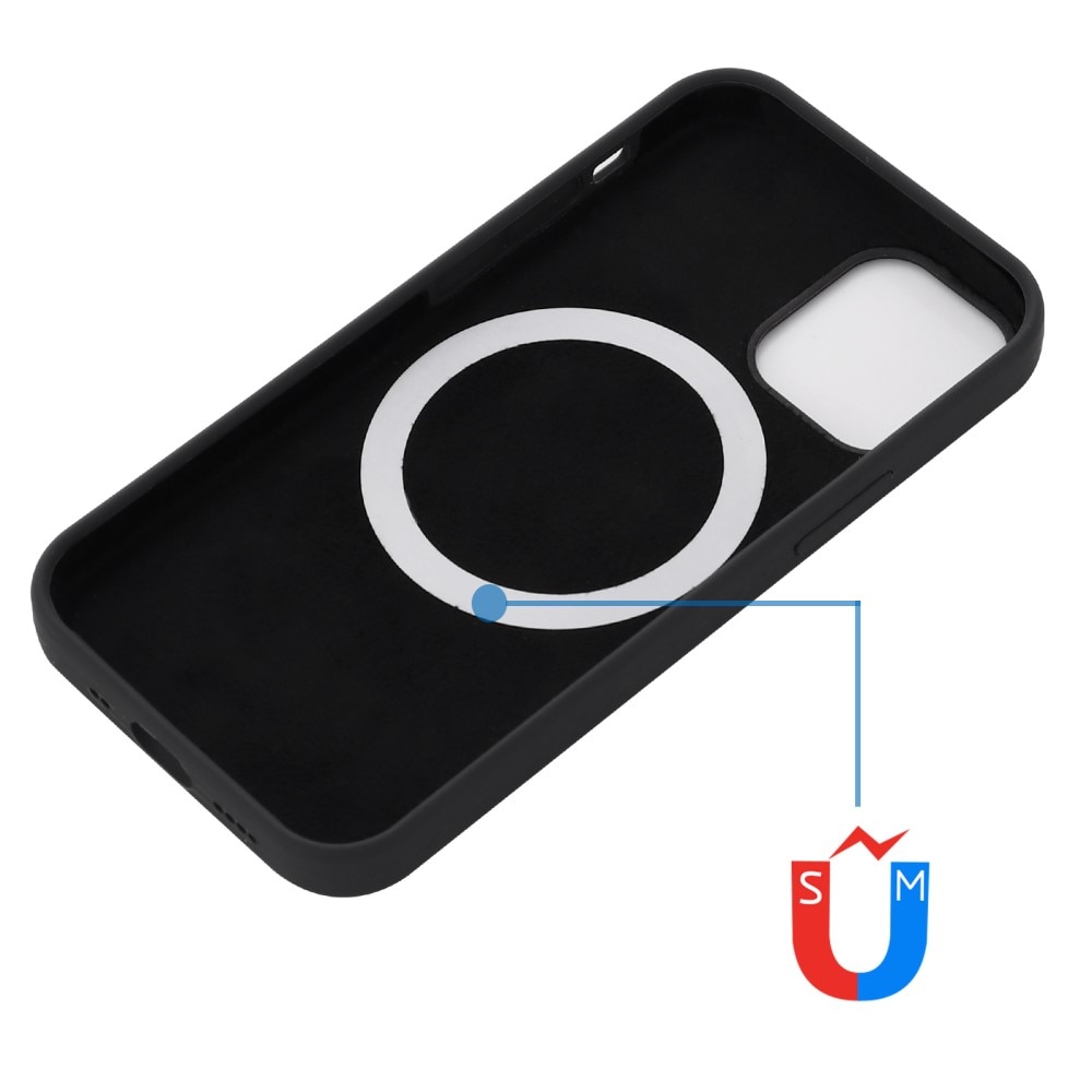 Silikonhülle MagSafe iPhone 15 Plus, schwarz