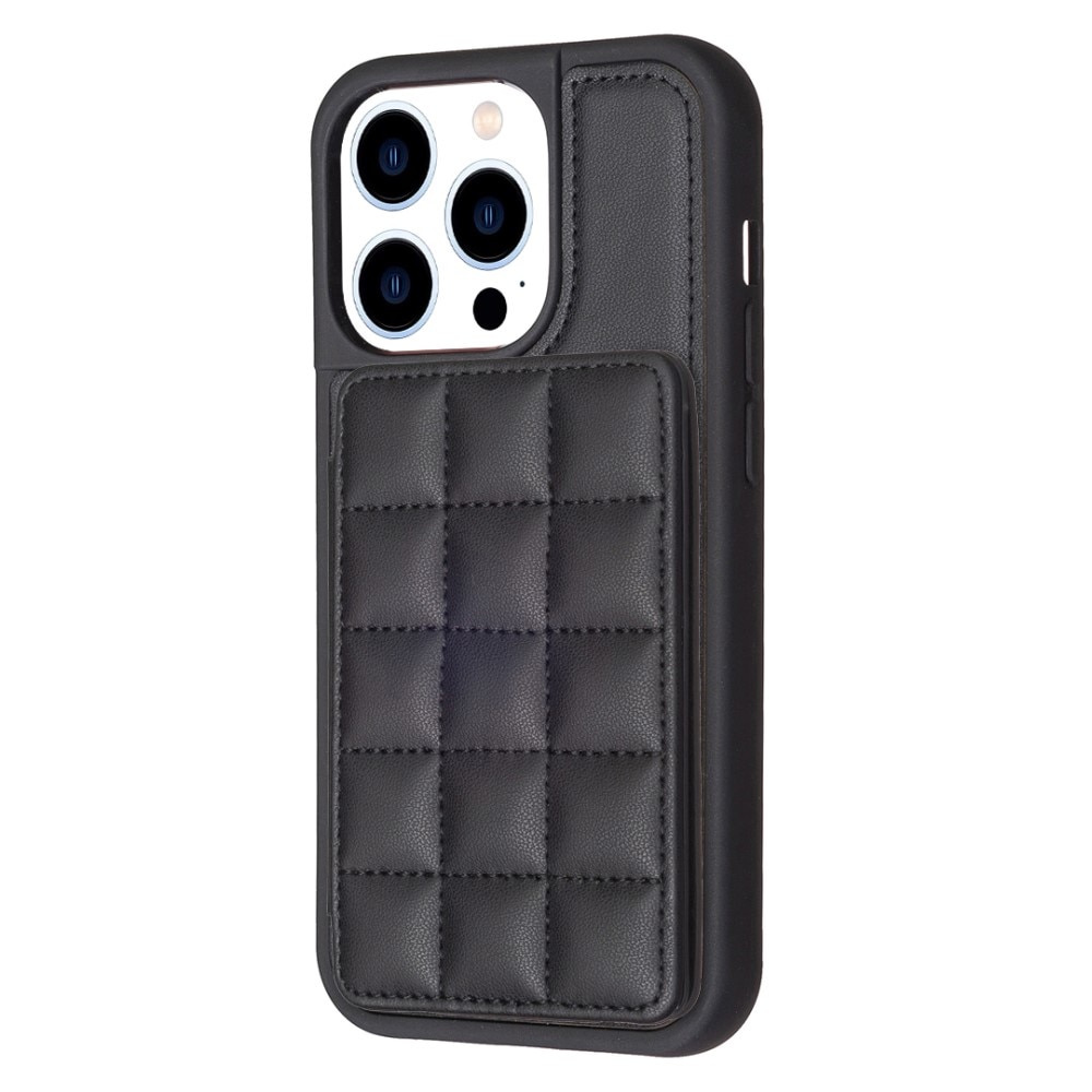 TPU-Hülle mit gesteppter Brieftasche iPhone 14 Pro schwarz