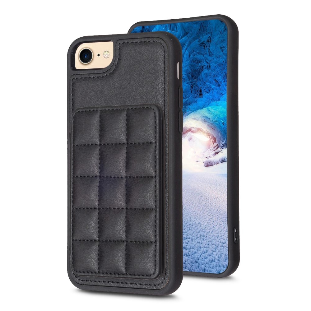 TPU-Hülle mit gesteppter Brieftasche iPhone 7/8/SE schwarz