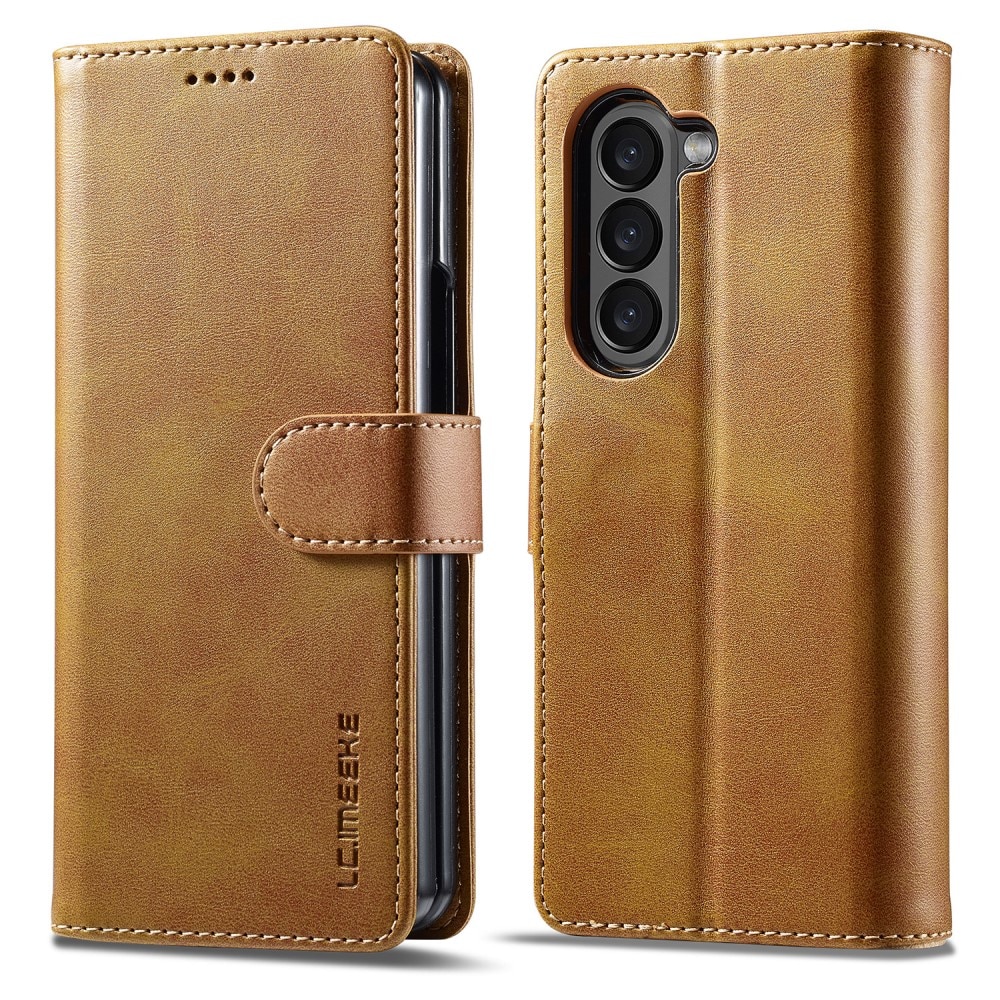 Portemonnaie-Hülle Samsung Galaxy Z Fold 5 cognac