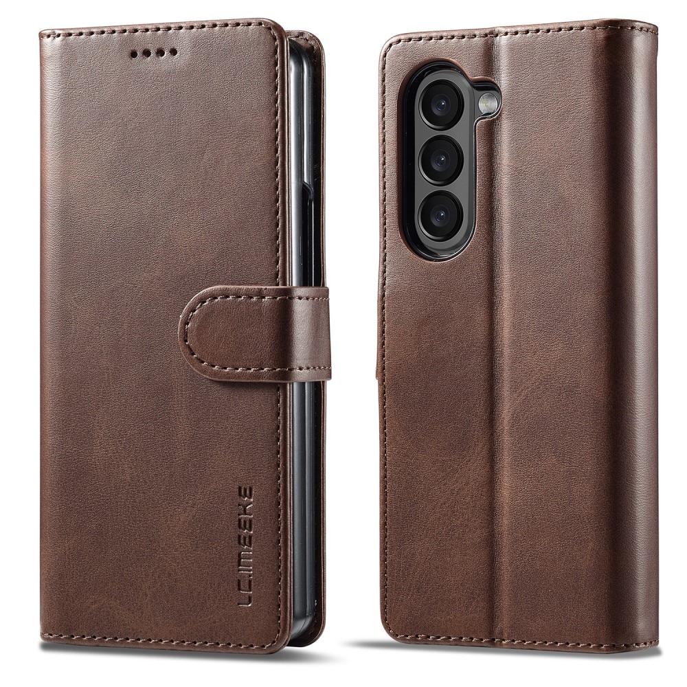 Portemonnaie-Hülle Samsung Galaxy Z Fold 5 braun