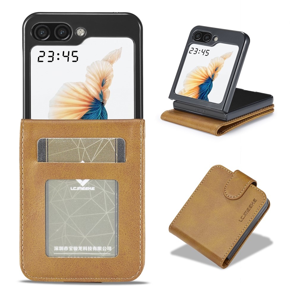 Portemonnaie-Hülle Samsung Galaxy Z Flip 5 cognac