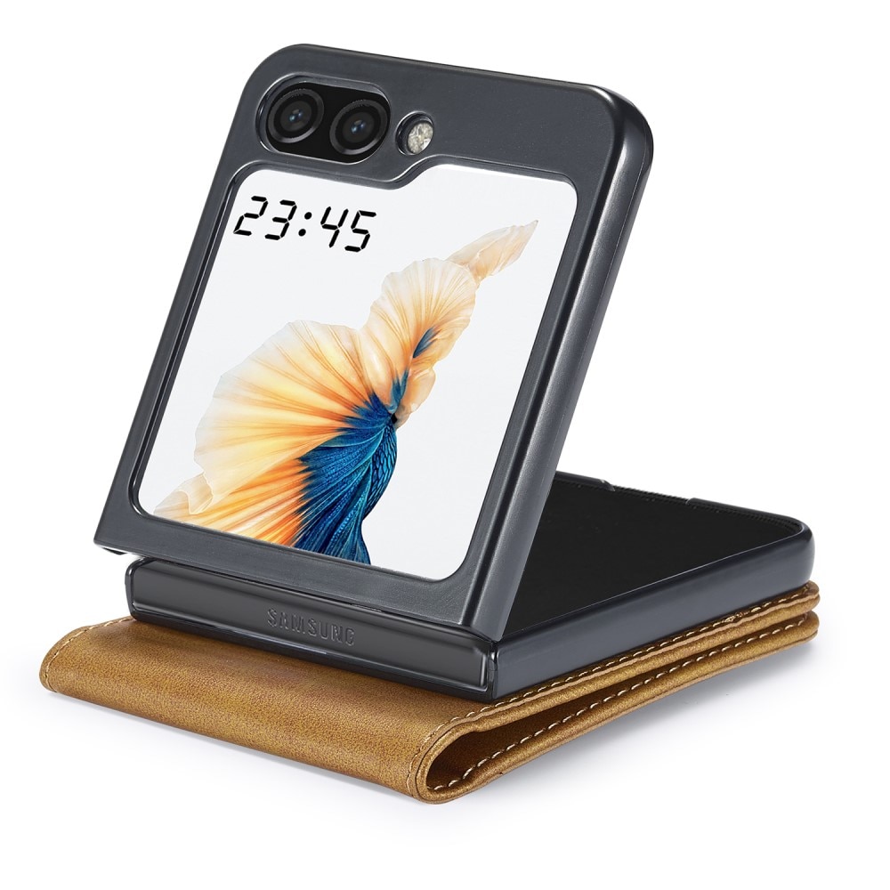 Portemonnaie-Hülle Samsung Galaxy Z Flip 5 cognac