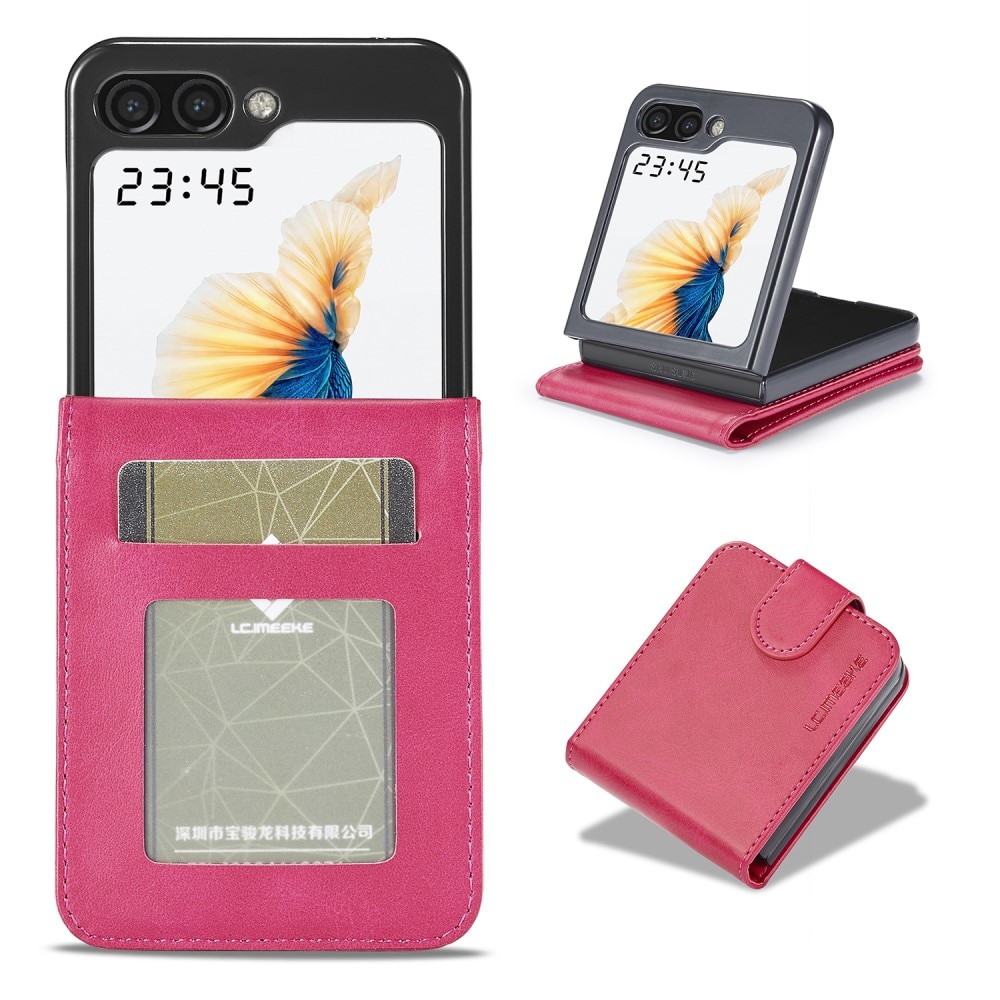 Portemonnaie-Hülle Samsung Galaxy Z Flip 5 rosa