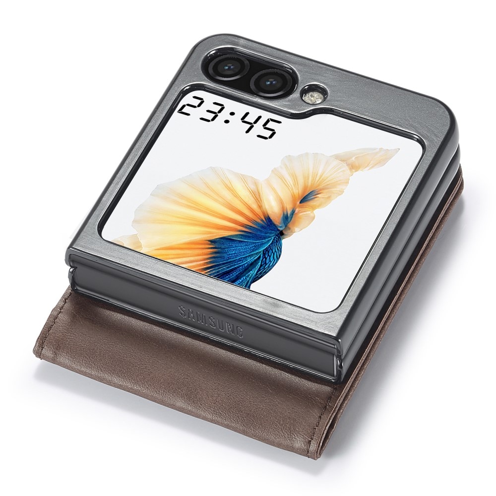 Portemonnaie-Hülle Samsung Galaxy Z Flip 5 braun