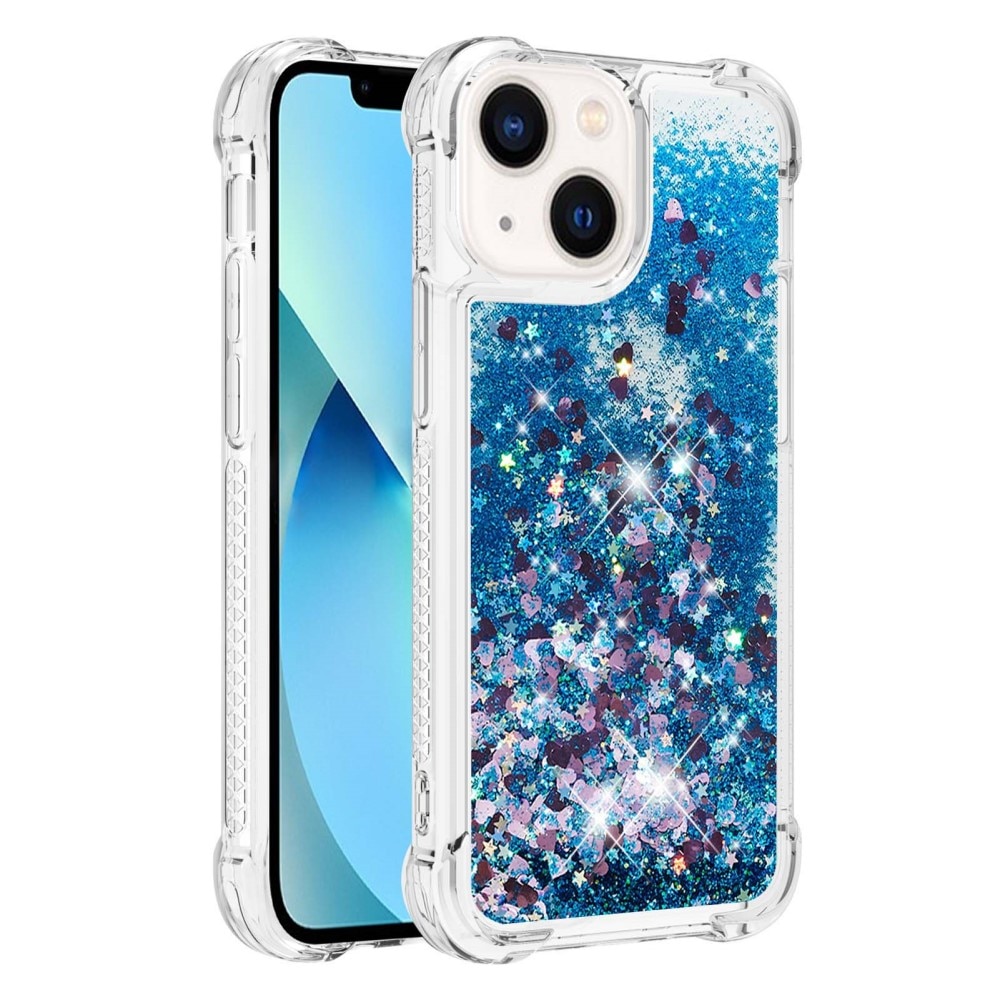 iPhone 15 Glitter Powder TPU Handyhülle blau