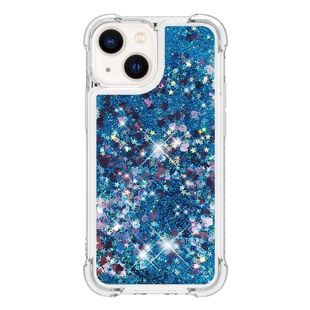 iPhone 15 Glitter Powder TPU Handyhülle blau