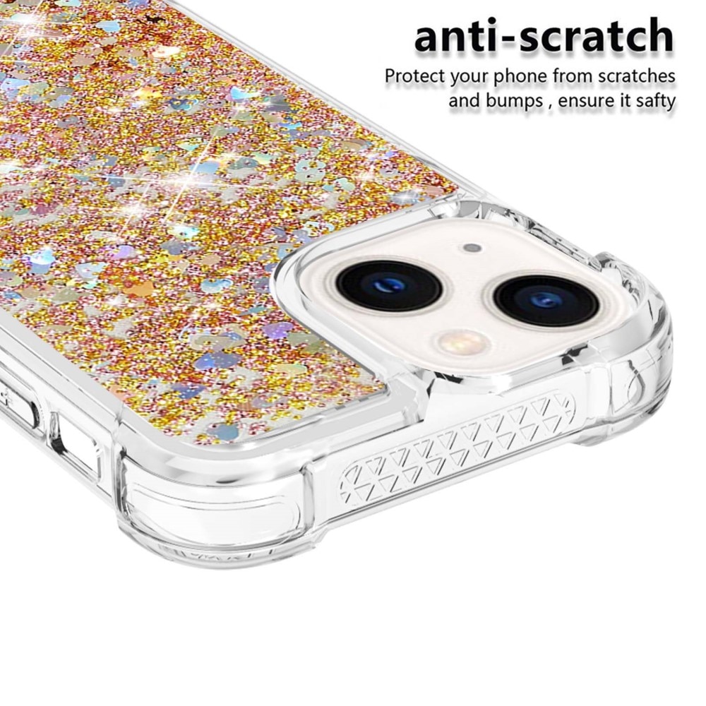 iPhone 15 Glitter Powder TPU Handyhülle gold
