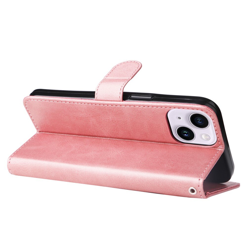 iPhone 15 Handytasche Zipper rosa