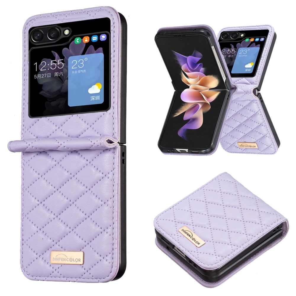 Samsung Galaxy Z Flip 5 Handytasche Quilted lila