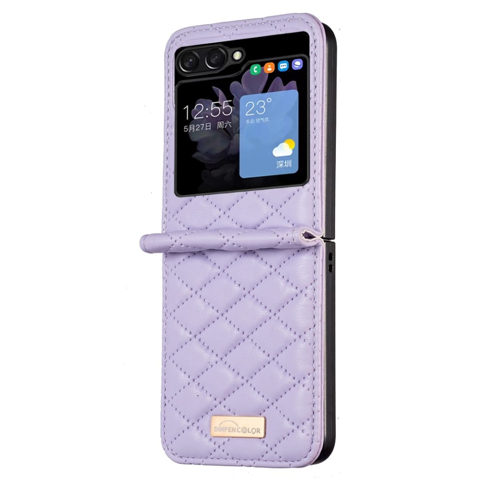 Samsung Galaxy Z Flip 5 Handytasche Quilted lila