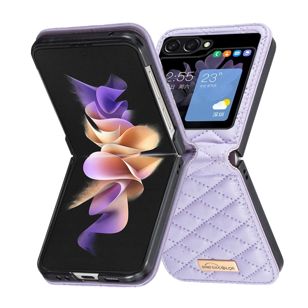 Samsung Galaxy Z Flip 5 Handytasche Quilted lila