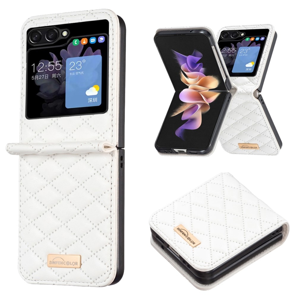 Samsung Galaxy Z Flip 5 Handytasche Quilted weiß