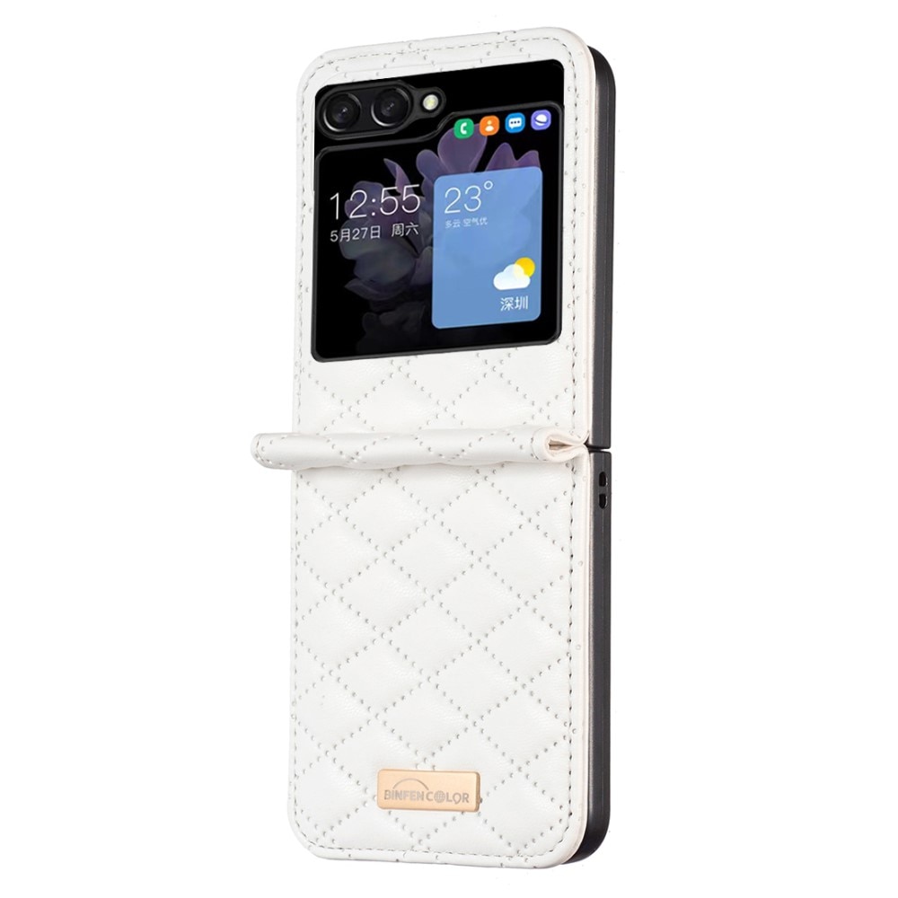 Samsung Galaxy Z Flip 5 Handytasche Quilted weiß