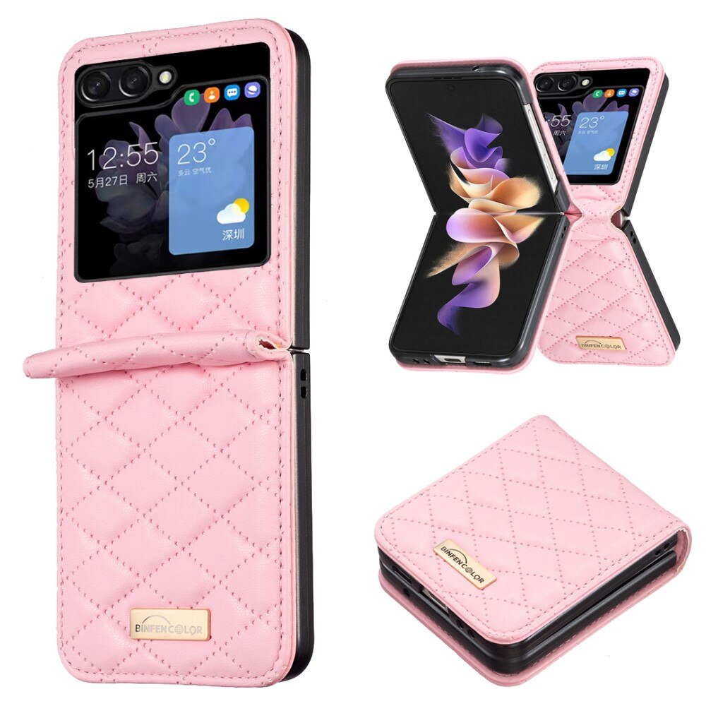 Samsung Galaxy Z Flip 5 Handytasche Quilted rosa