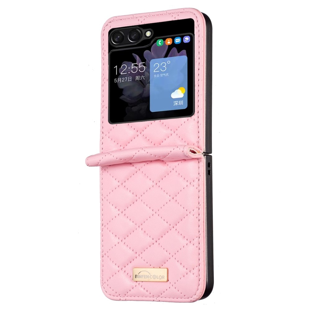 Samsung Galaxy Z Flip 5 Handytasche Quilted rosa