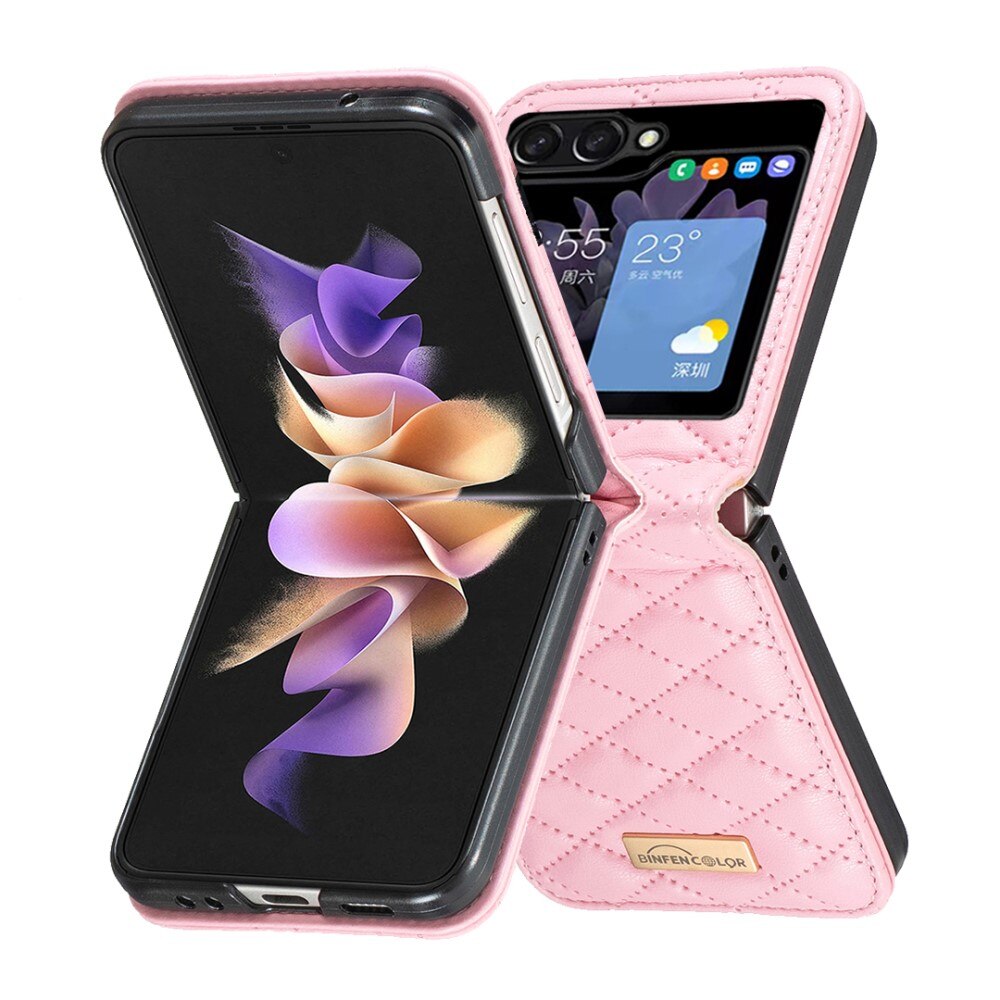 Samsung Galaxy Z Flip 5 Handytasche Quilted rosa