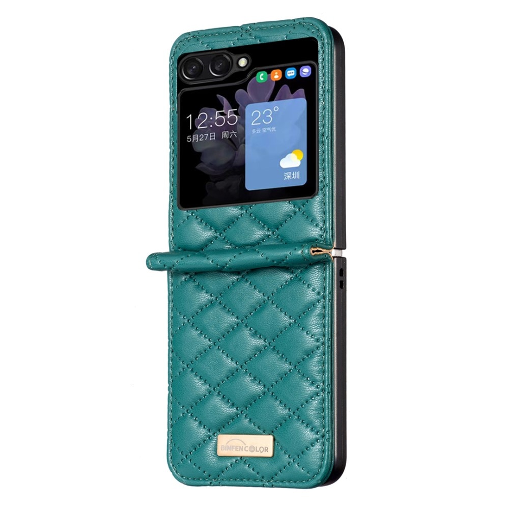 Samsung Galaxy Z Flip 5 Handytasche Quilted grün