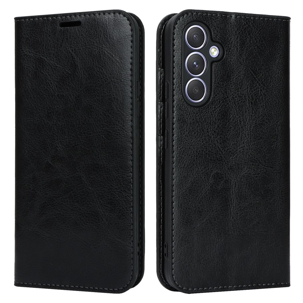 Samsung Galaxy A25 Handytasche aus Echtem Leder schwarz