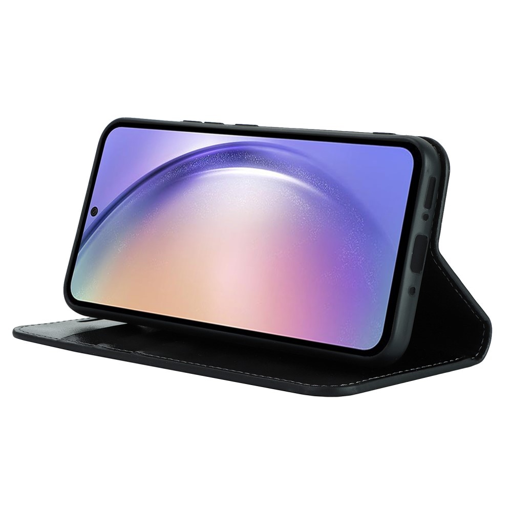 Samsung Galaxy A54 Handytasche aus Echtem Leder schwarz