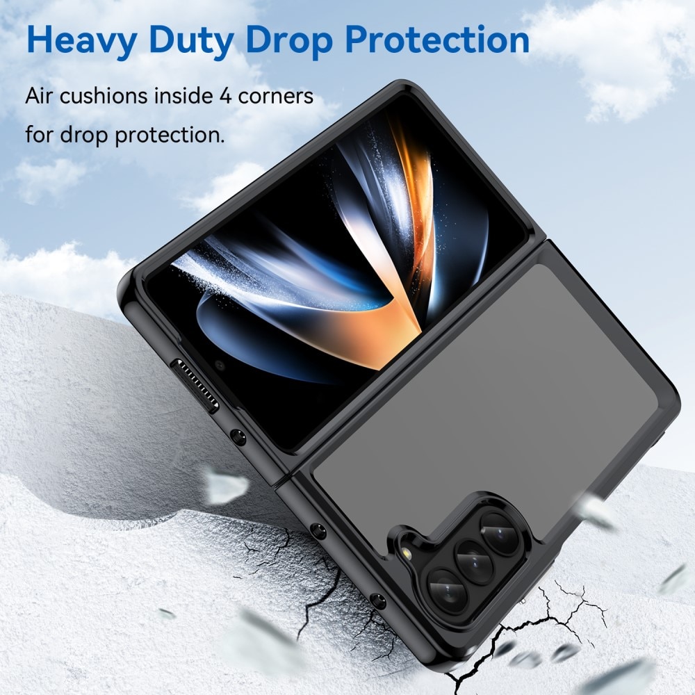 Samsung Galaxy Z Fold 5 hybride Handyhülle Crystal Hybrid, schwarz