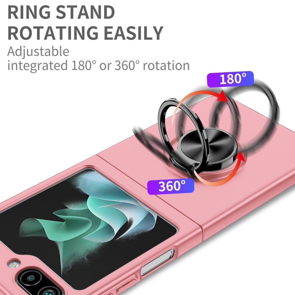 Samsung Galaxy Z Flip 5 Hülle Magnetische Ringhalter rosa