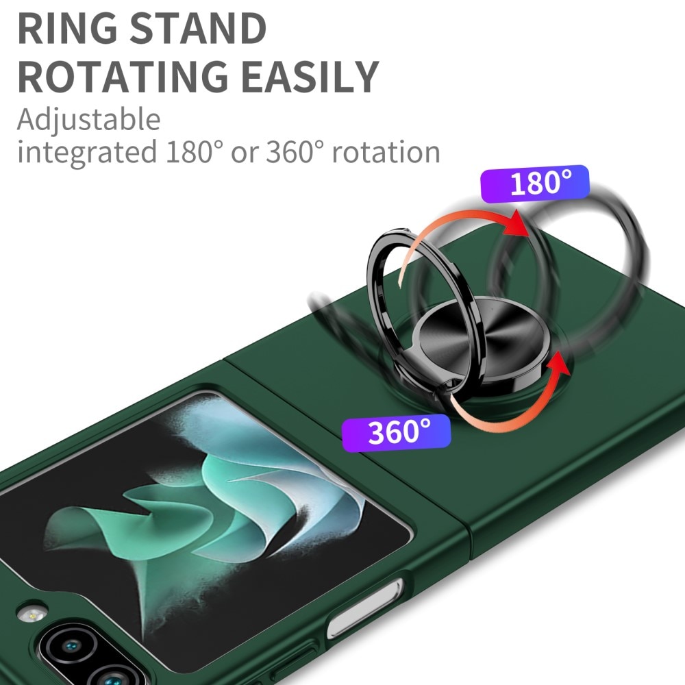 Samsung Galaxy Z Flip 5 Hülle Magnetische Ringhalter grün