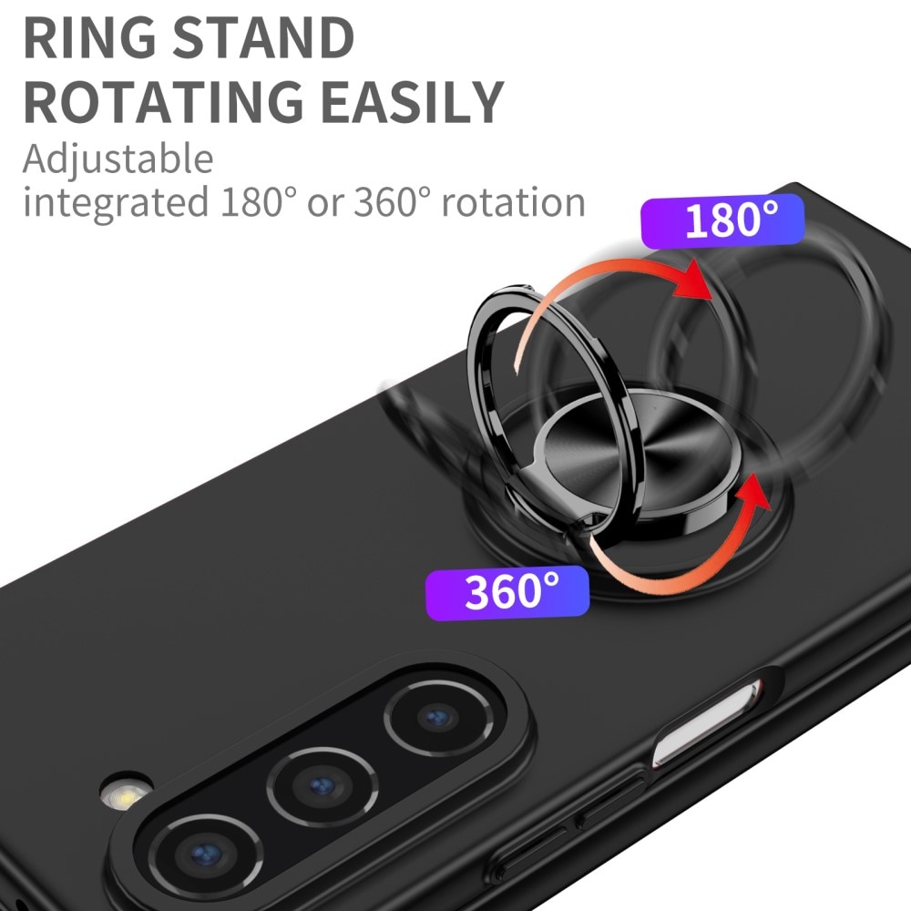 Samsung Galaxy Z Fold 5 Hülle Magnetische Ringhalter schwarz