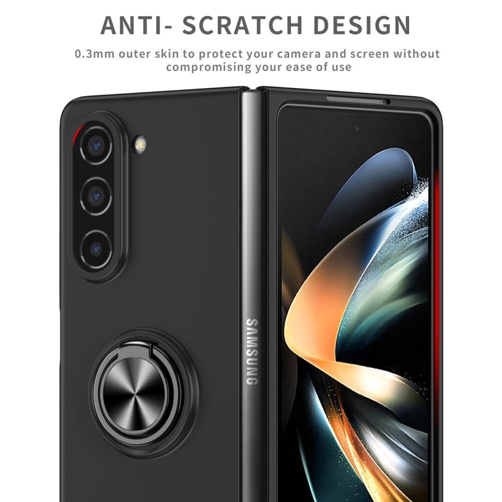 Samsung Galaxy Z Fold 5 Hülle Magnetische Ringhalter schwarz