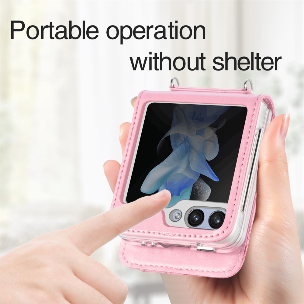 Samsung Galaxy Z Flip 6 Handyhülle mit Schmetterlingsmuster, rosa