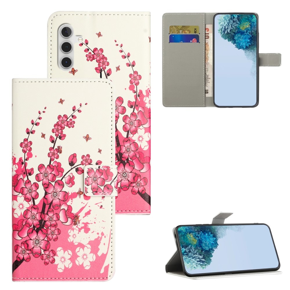 Samsung Galaxy S23 FE Portemonnaie-Hülle Kirschblüten