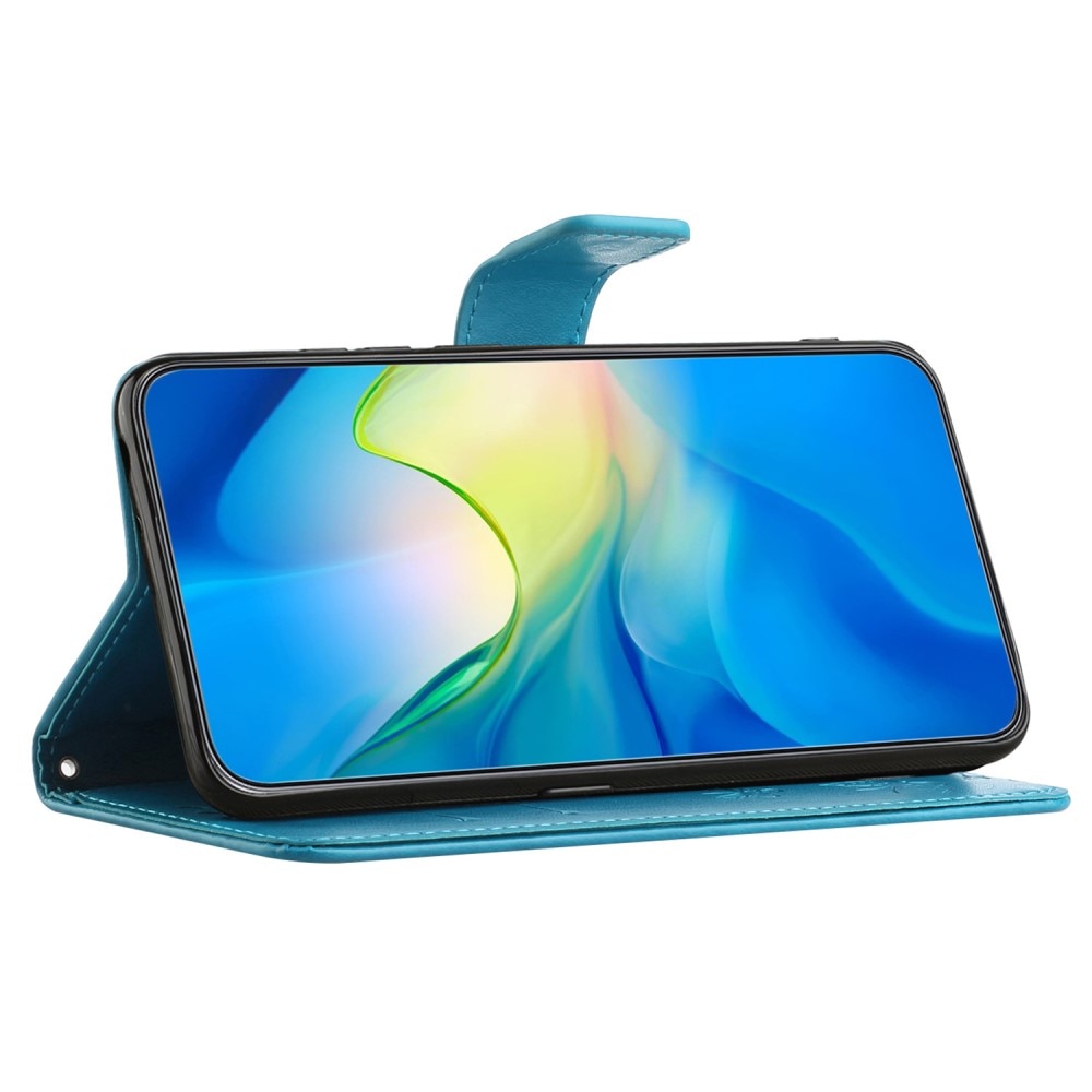 Samsung Galaxy S23 FE Handyhülle mit Schmetterlingsmuster, blau