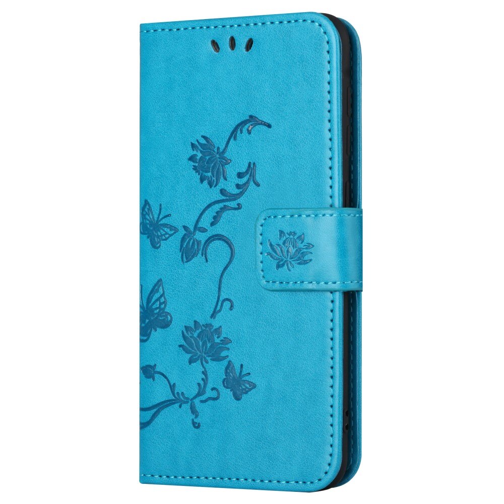 Samsung Galaxy S23 FE Handyhülle mit Schmetterlingsmuster, Blau