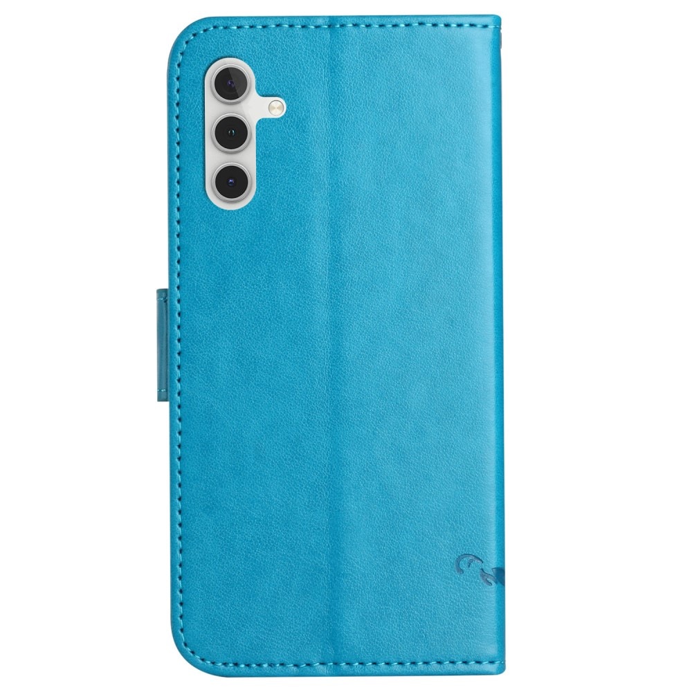 Samsung Galaxy S23 FE Handyhülle mit Schmetterlingsmuster, blau