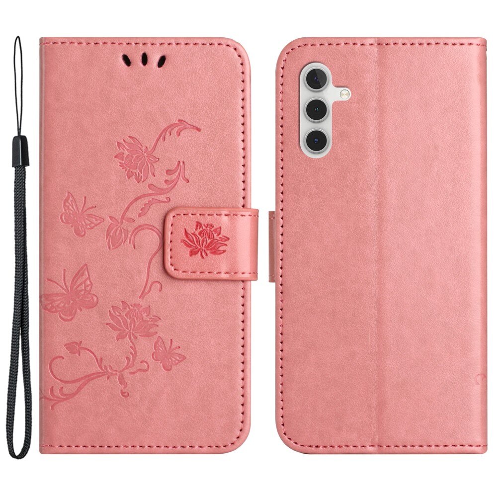 Samsung Galaxy S23 FE Handyhülle mit Schmetterlingsmuster, rosa