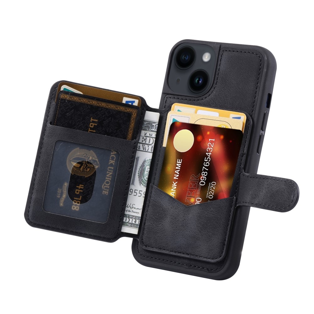 iPhone 15 Plus RFID-geschützte Multi-slot Hülle schwarz
